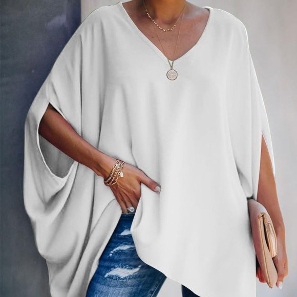 Tops - Overside White Blouse